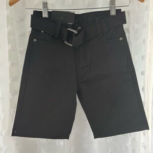 Roadblock Boys 6_Black Belted Denim Shorts